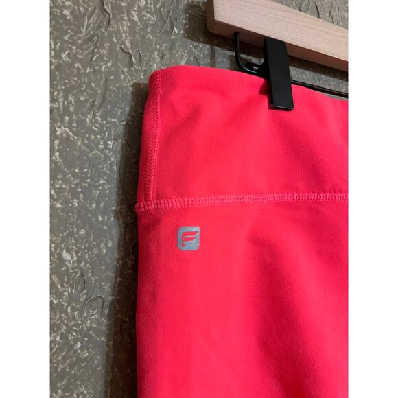 Fabletics Define PowerHold Mid-Rise Capri Cropped Leggings XL Neon Coral - Picture 7 of 9